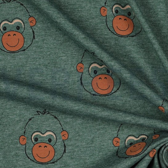 JERSEY MELANGE APEN DONKERGROEN #7