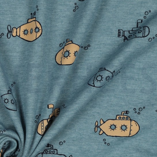 JERSEY MELANGE U-BOOT RAUCHBLAU #7