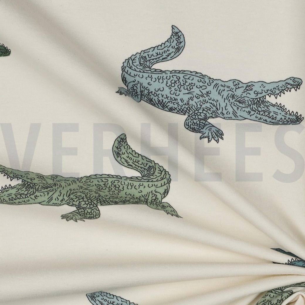 JERSEY CROCODILE ECRU #3