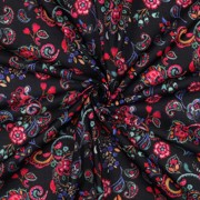 COTTON VOILE DIGITAL FLOWERS BLACK (thumbnail) #3