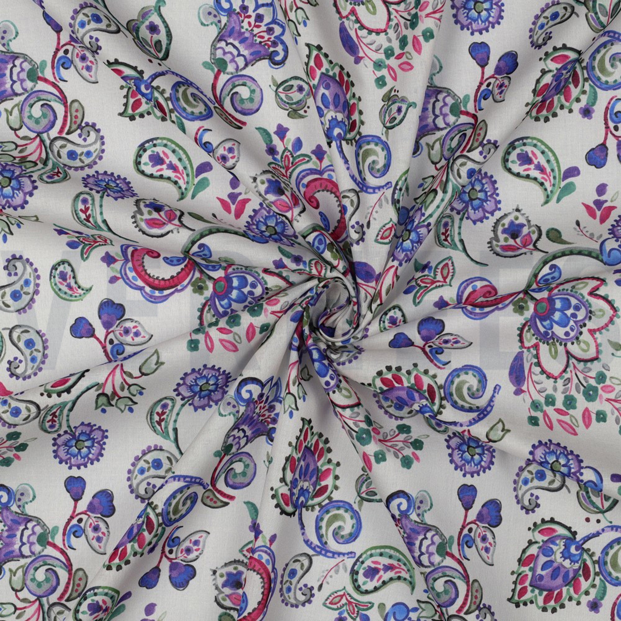 COTTON VOILE DIGITAL FLOWERS OFF-WHITE (high resolution) #3