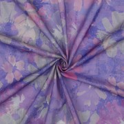COTTON VOILE DIGITAL FLOWERS LAVENDER (thumbnail) #3