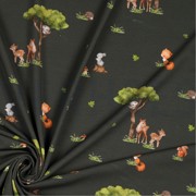 JERSEY DIGITAL FOREST ANIMALS ARMY GREEN (thumbnail) #3