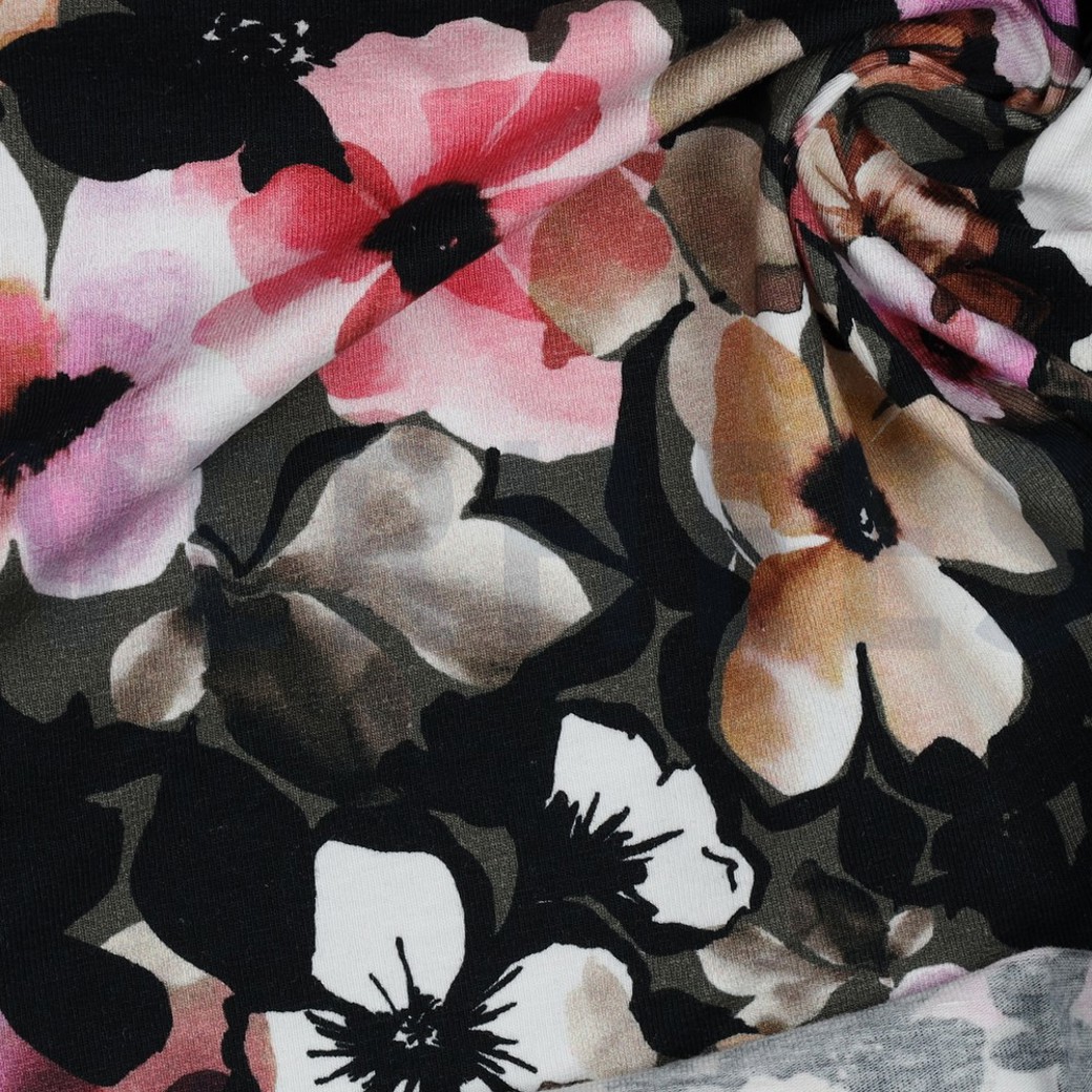 JERSEY DIGITAL FLOWERS ARMY GREEN #3