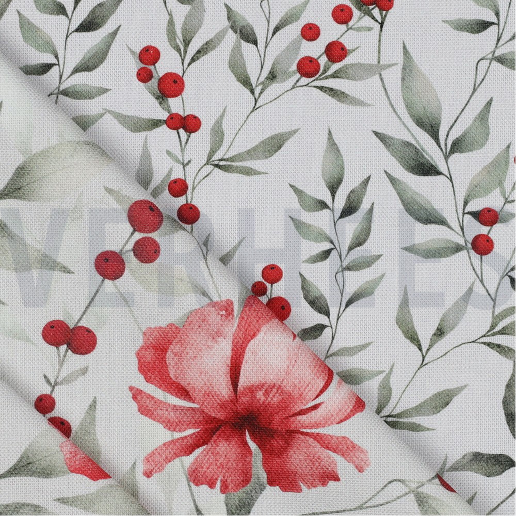 CANVAS DIGITAL WINTER BERRIES LINEN LOOK (high resolution) #3