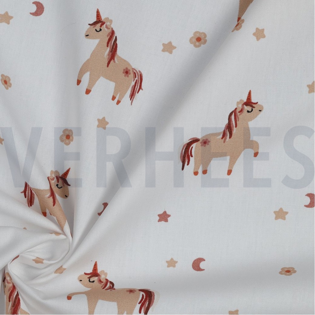 POPLIN UNICORN WHITE #3