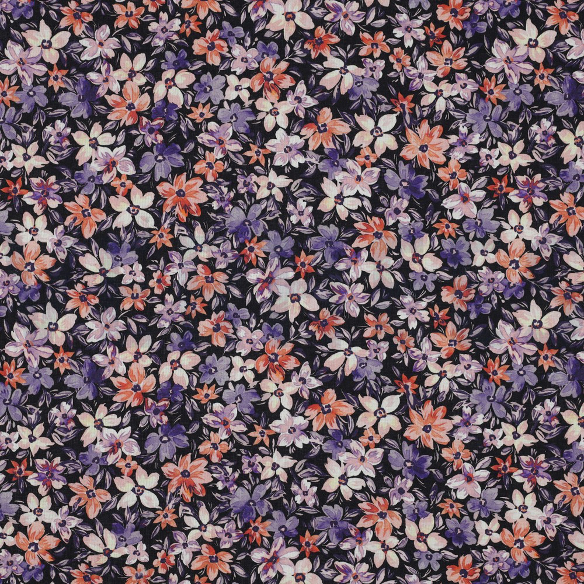 POPLIN DIGITAL FLOWERS BLACK (high resolution) #3