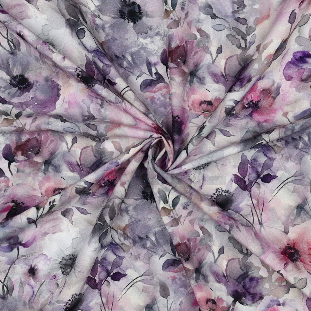 LENZING™ ECOVERO™ DIGITAL FLOWERS LAVENDER #3