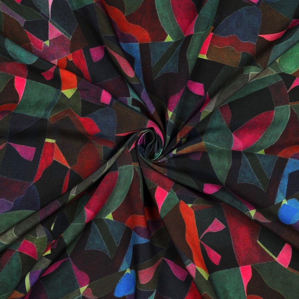 LENZING™ ECOVERO™ DIGITAL ABSTRACT MULTICOLOUR #3