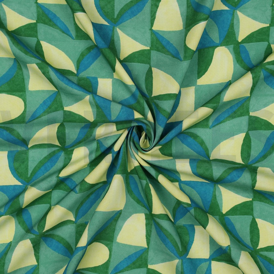 LENZING™ ECOVERO™ DIGITAL ABSTRACT GREEN #3