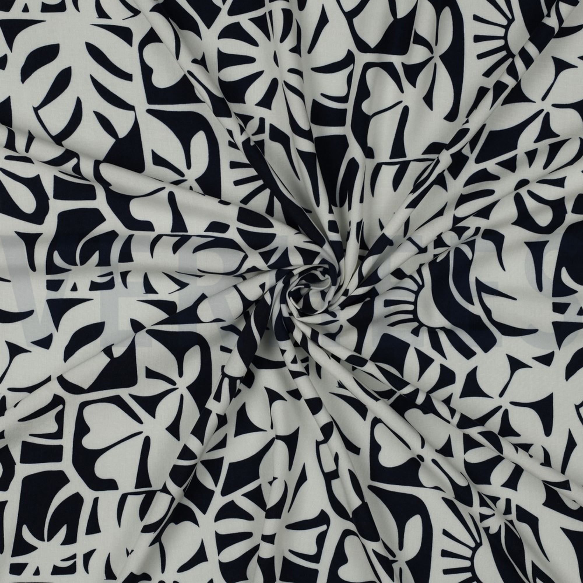 LENZING™ ECOVERO™ GEOMETRIC NAVY (high resolution) #3