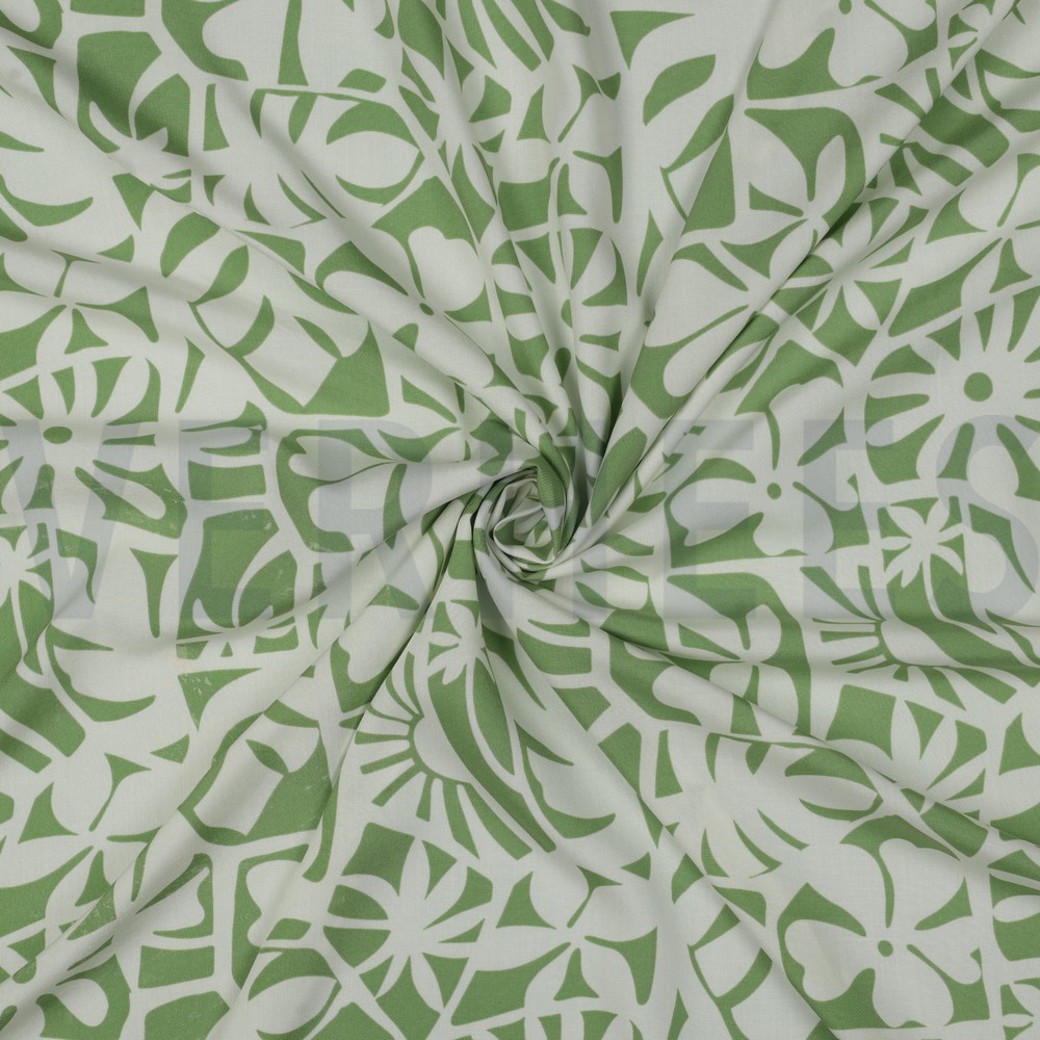 LENZING™ ECOVERO™ GEOMETRIC GREEN #3