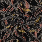 LENZING™ ECOVERO™ LEAVES BLACK (thumbnail) #3