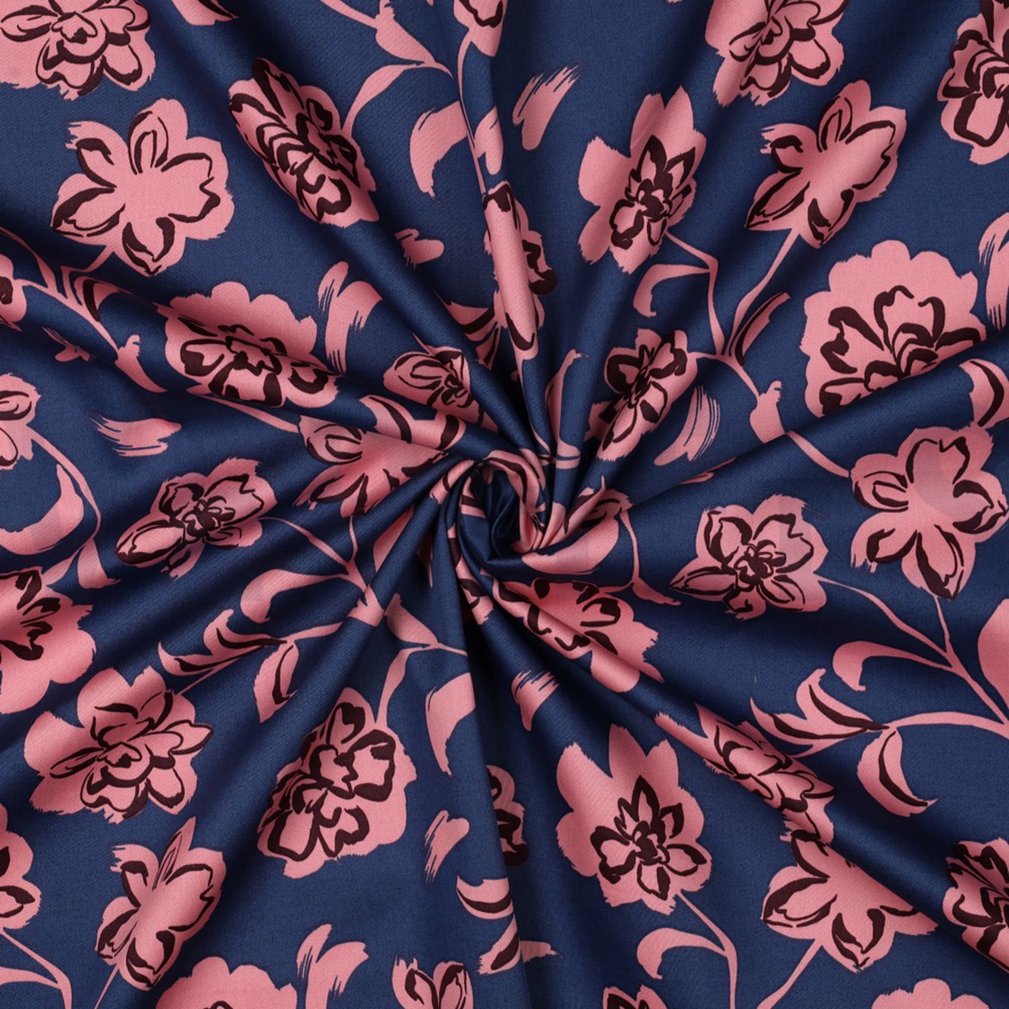 COTTON SATIN FLOWERS BLUE (high resolution) #3