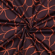 COTTON SATIN FLOWERS DARK BROWN (thumbnail) #3