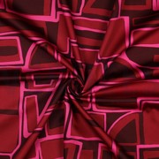 COTTON SATIN GEOMETRIC BORDEAUX (thumbnail) #3