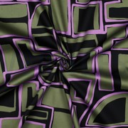 COTTON SATIN GEOMETRIC BLACK (thumbnail) #3