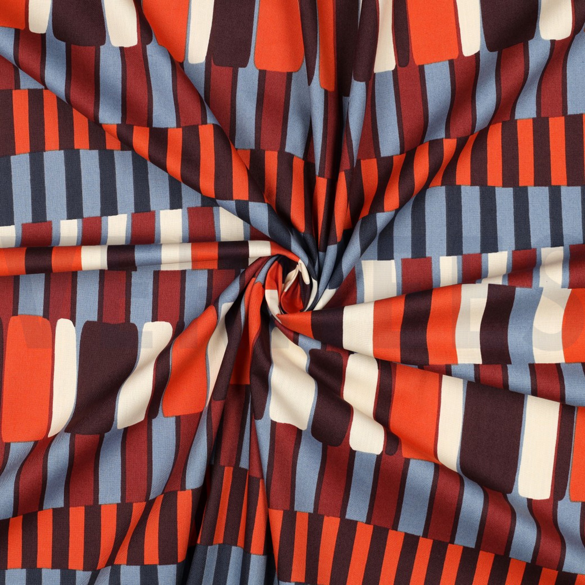 COTTON VISCOSE STRIPES JEANS (high resolution) #3