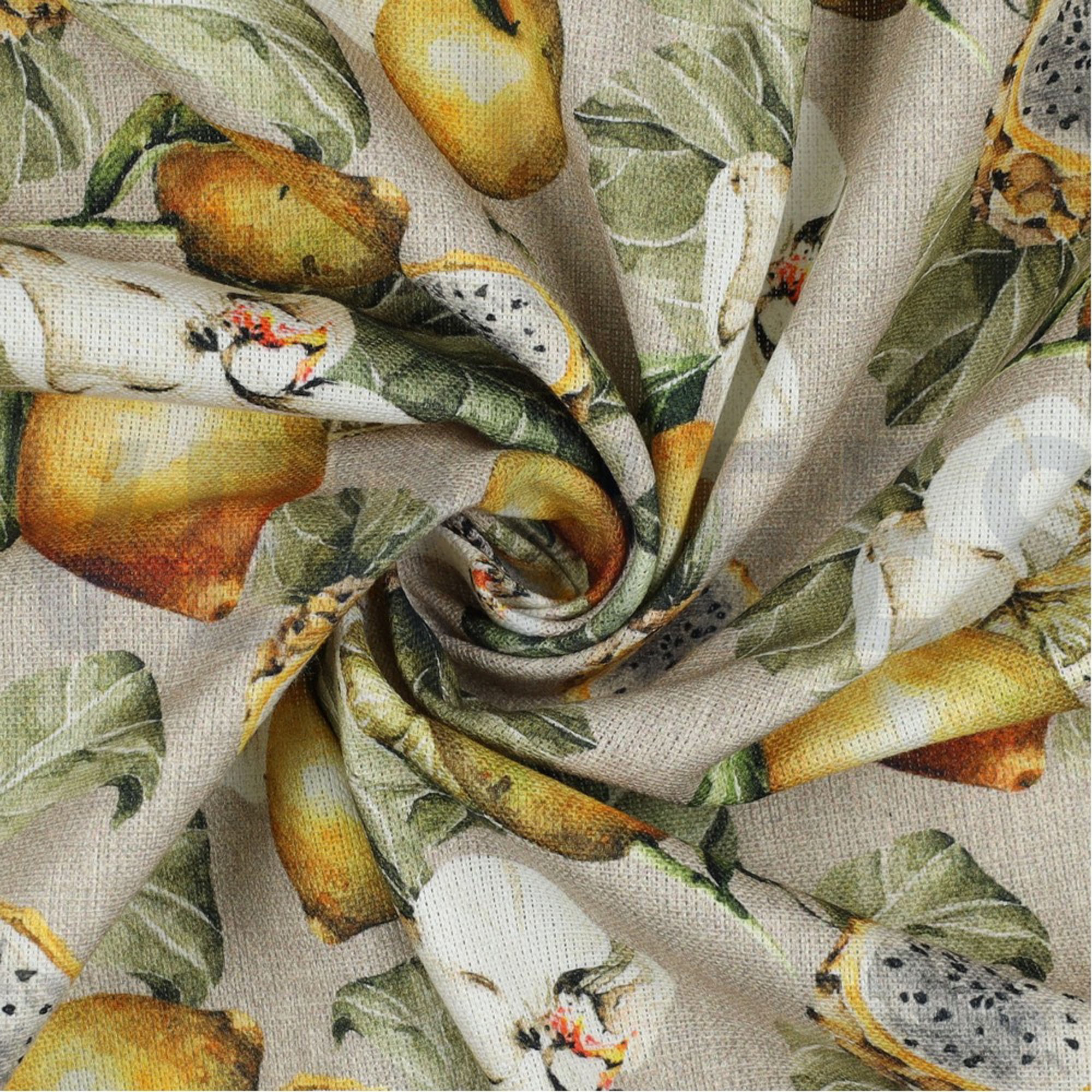 CANVAS DIGITAL TROPICAL FRUIT LINEN YELLOW (high resolution) #3