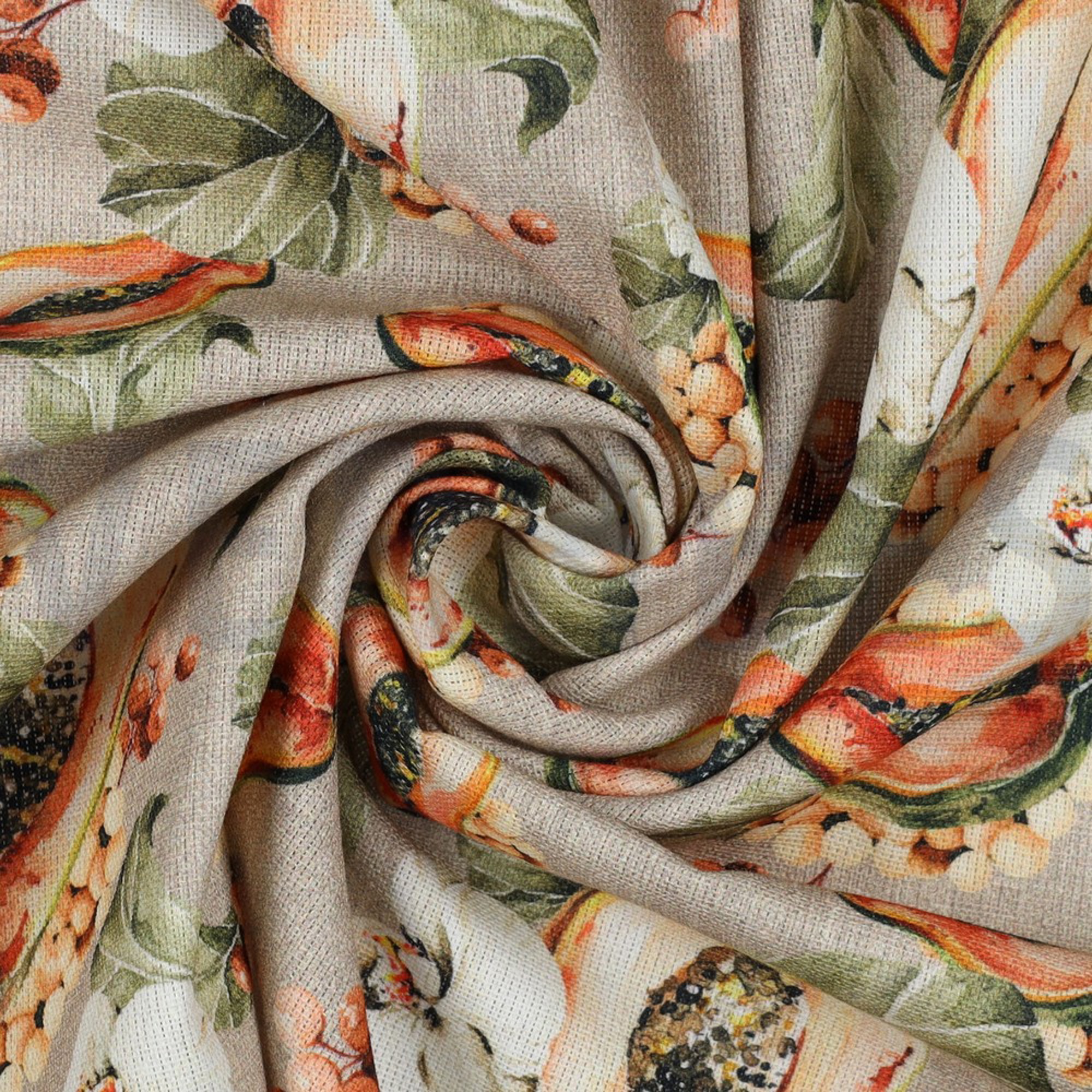 CANVAS DIGITAL TROPICAL FRUIT LINEN PEACH (high resolution) #3