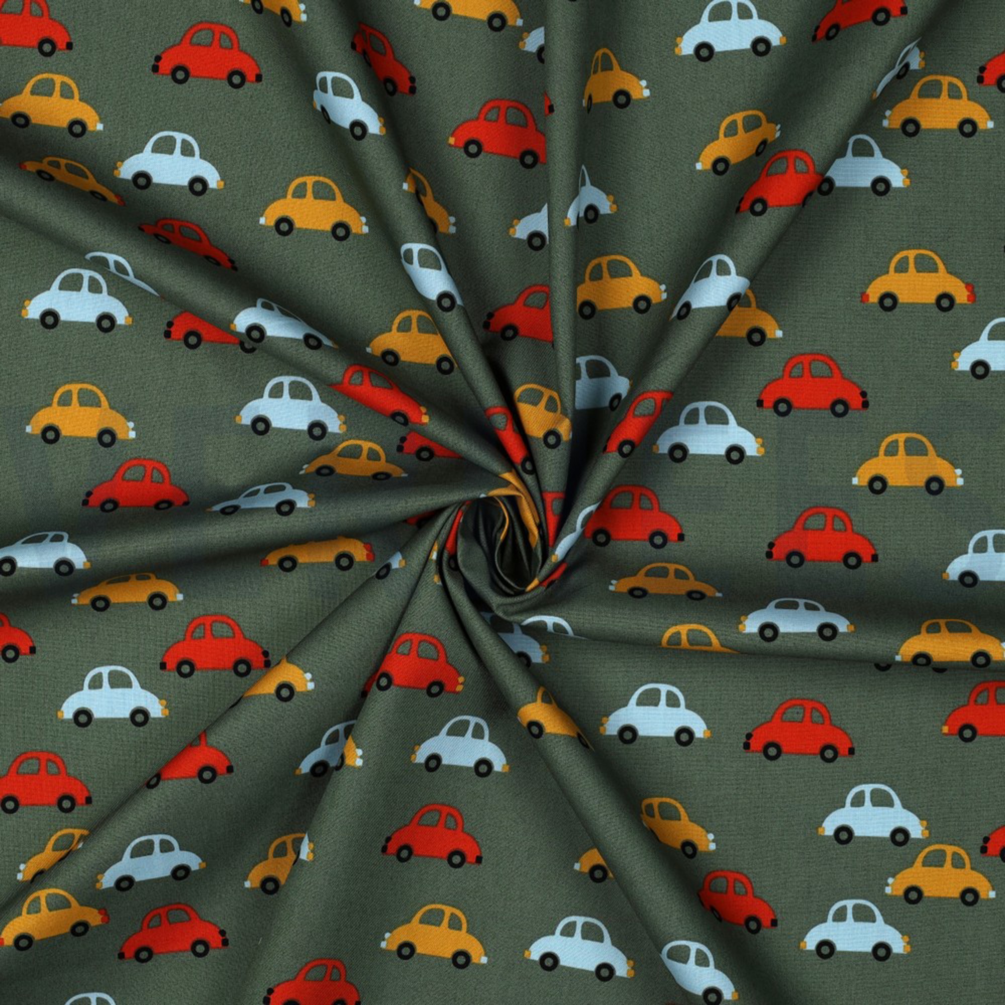FINE POPLIN CARS ARMY GREEN (high resolution) #3