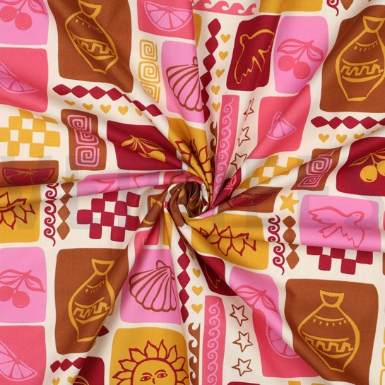 FINE POPLIN SUMMER PATCHWORK OFFWHITE #7