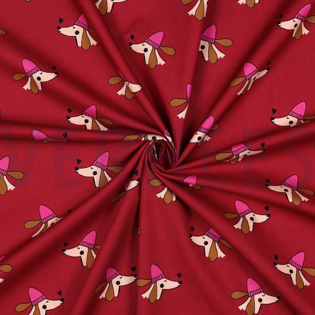 FINE POPLIN DOGS BORDEAUX #3