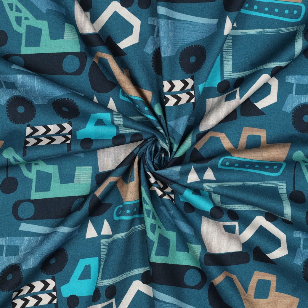 FINE POPLIN DIGITAL VEHICLES PETROL #3