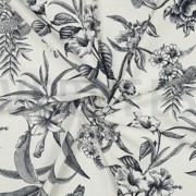 LINEN VISCOSE FLOWERS NAVY (thumbnail) #3