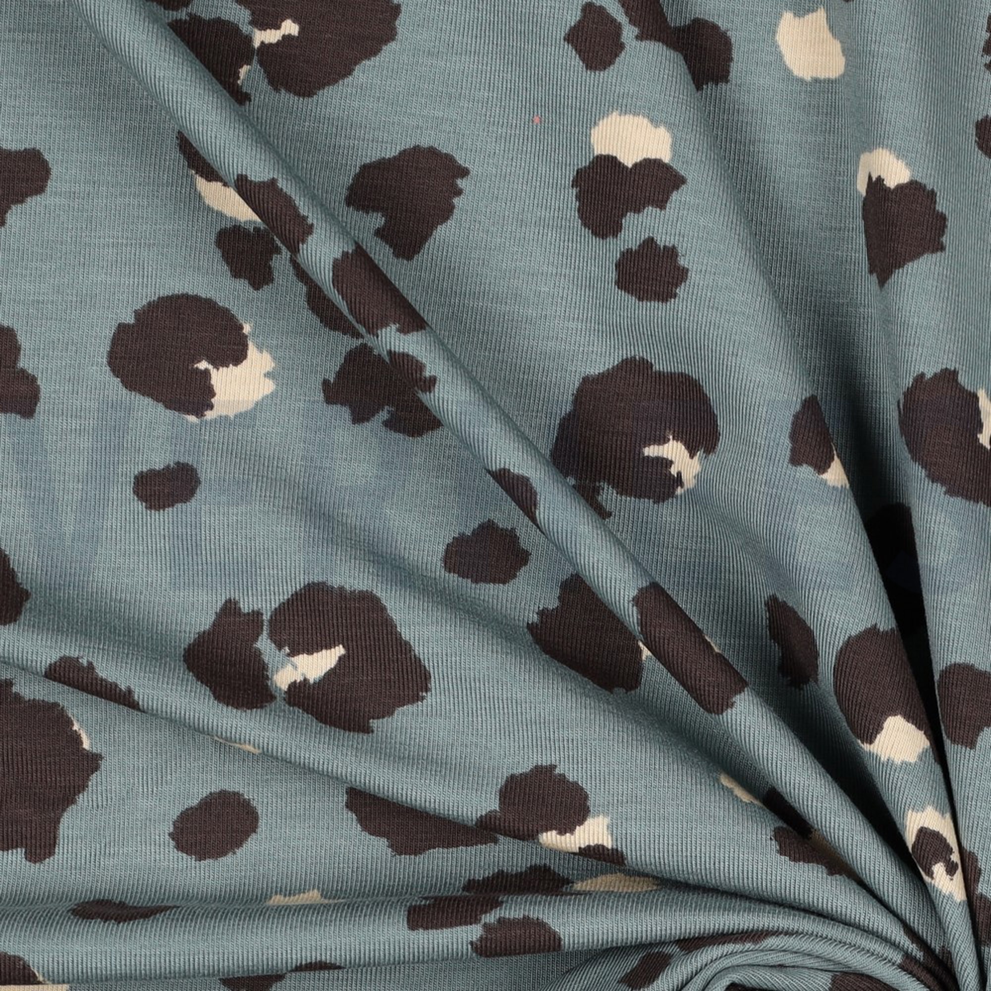 BAMBOO COTTON JERSEY ANIMAL PRINT BLUE SHADOW (high resolution) #3