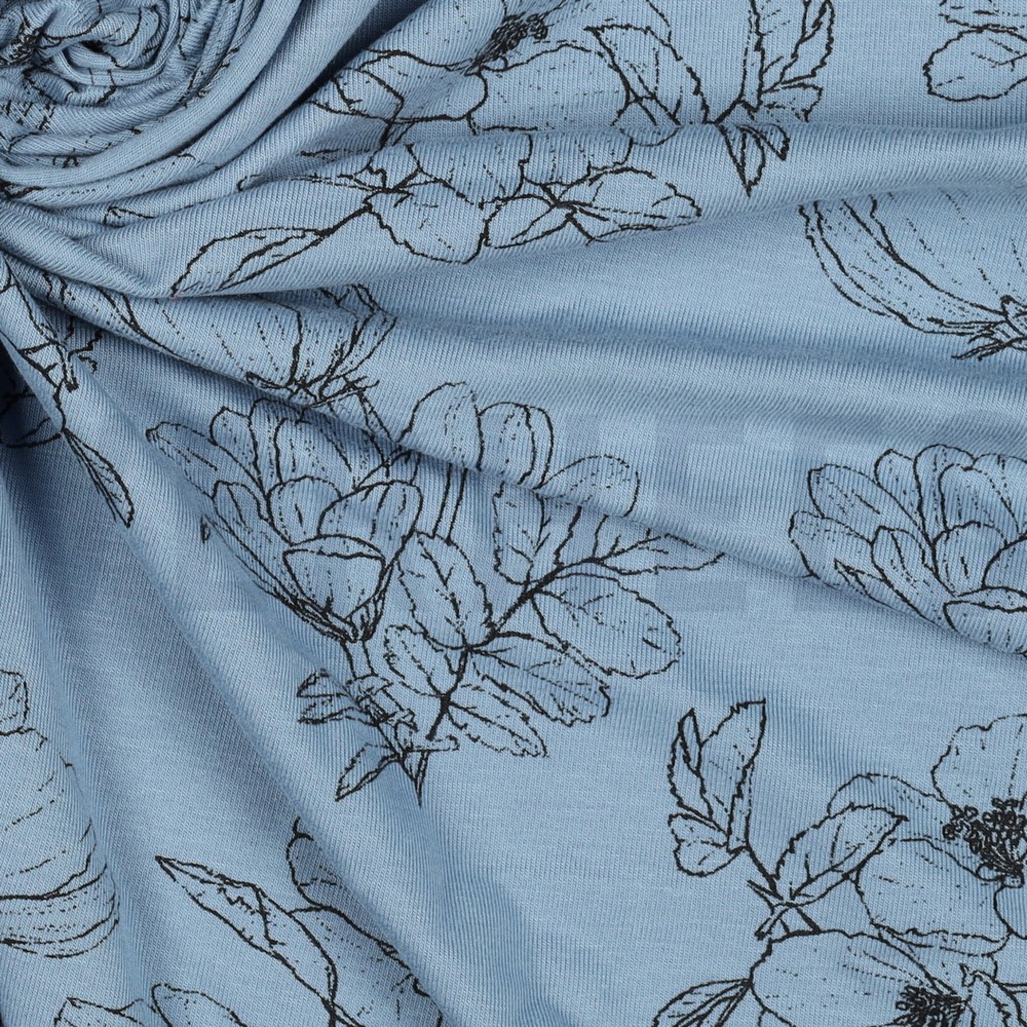 BAMBOO COTTON JERSEY FLOWERS JEANS (high resolution) #3