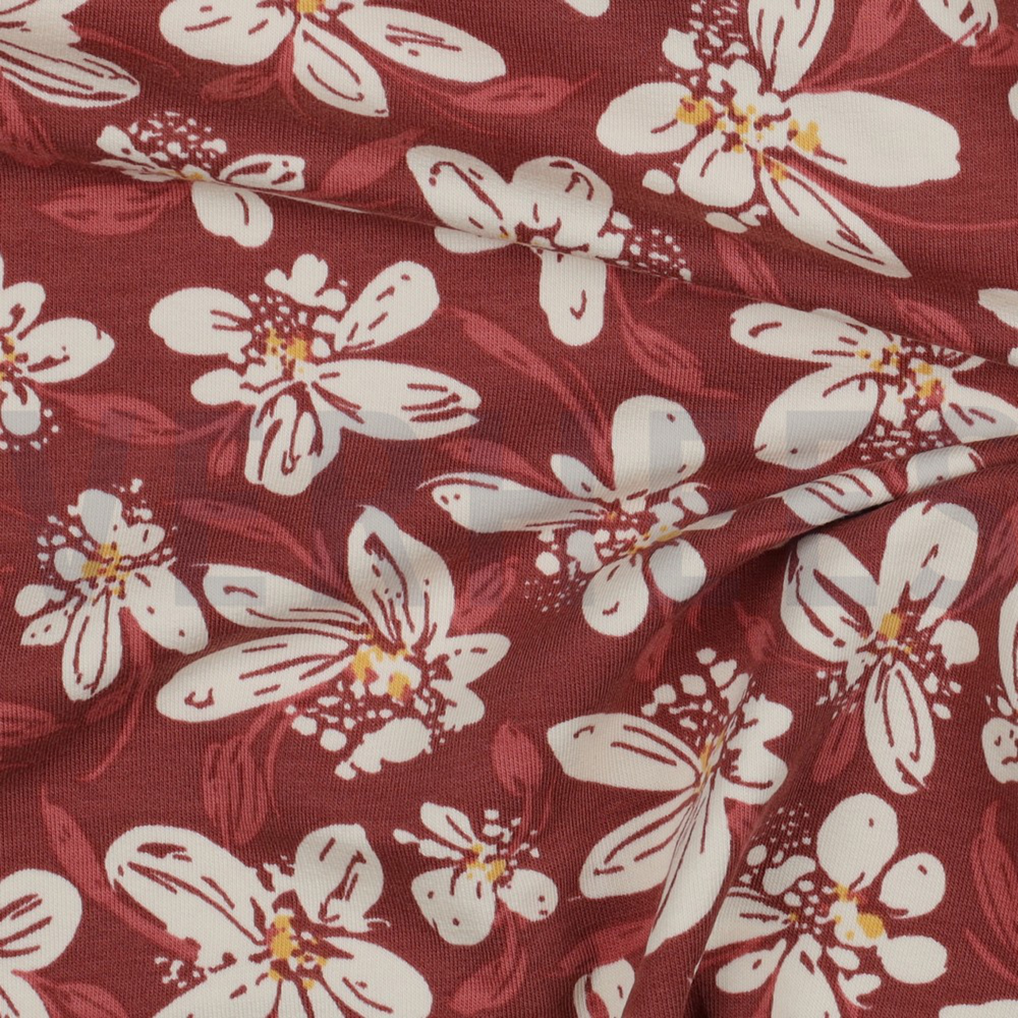 FRENCH TERRY FLOWERS BORDEAUX (high resolution) #3