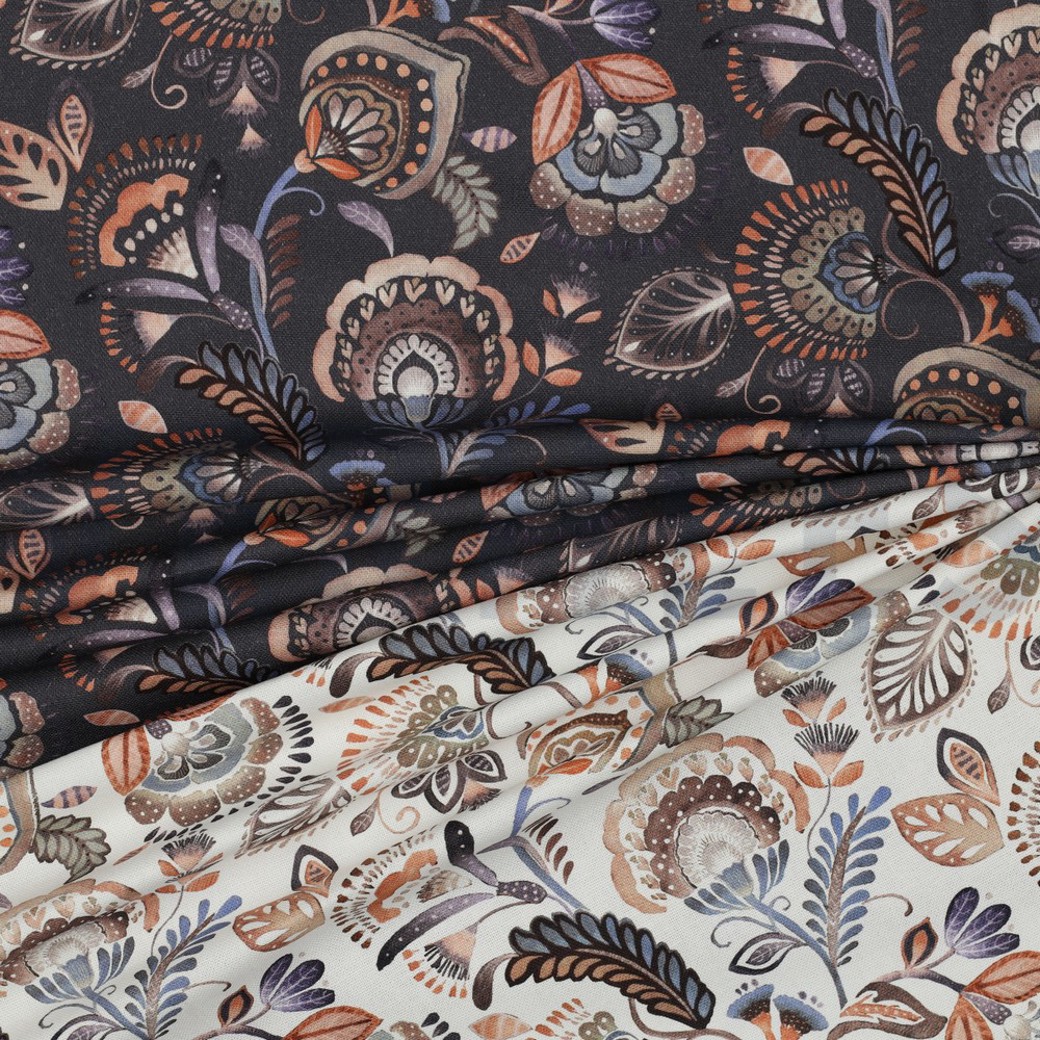 CANVAS DIGITAL PAISLEY DARK GREY #3
