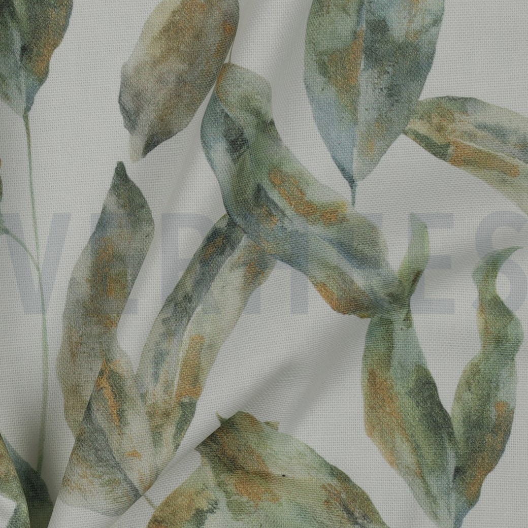 CANVAS DIGITAL LEAVES OFF WHITE #3