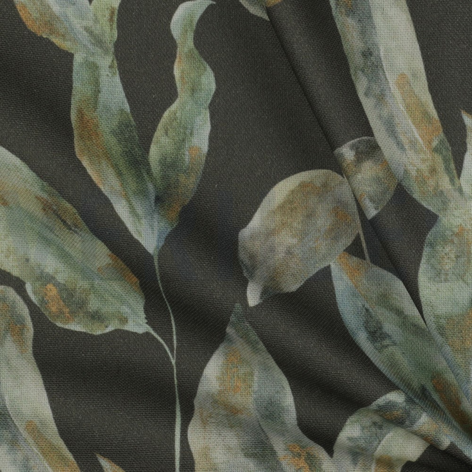 CANVAS DIGITAL LEAVES ARMY GREEN (high resolution) #3