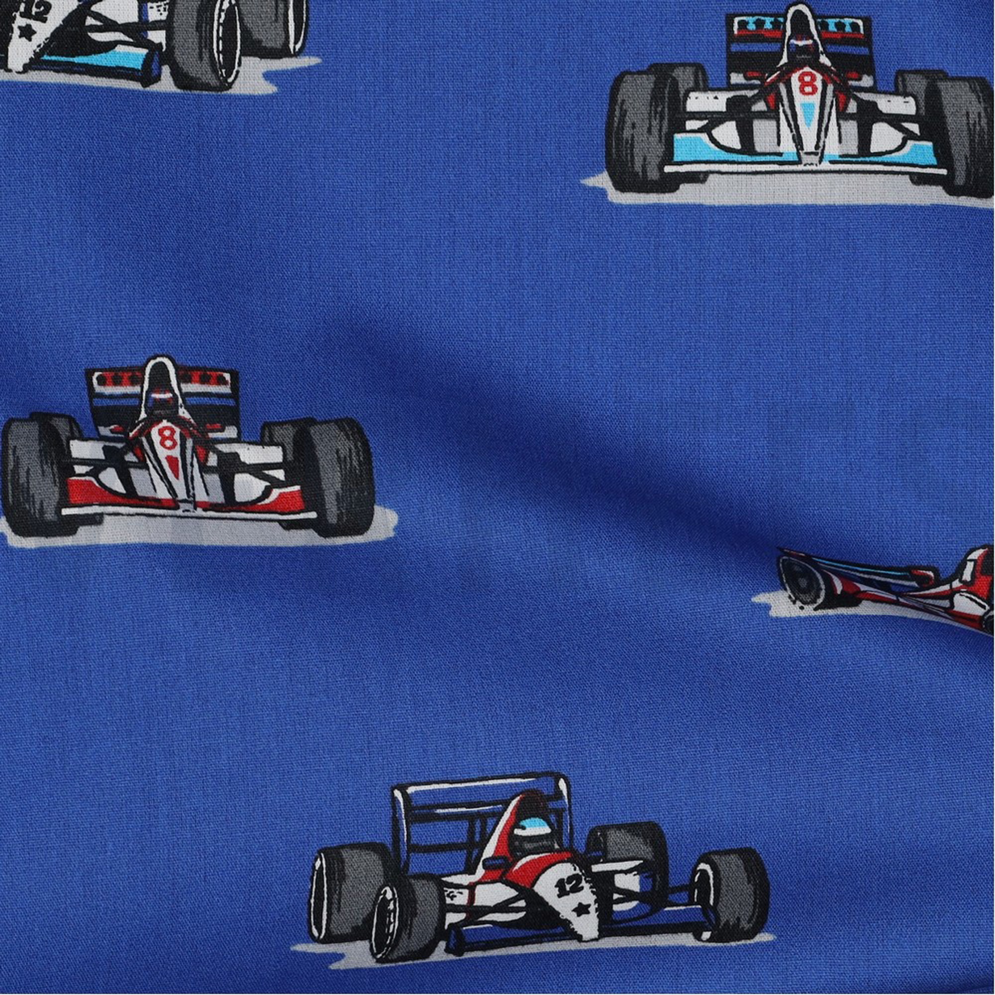POPLIN RACING CARS BLUE (high resolution) #3