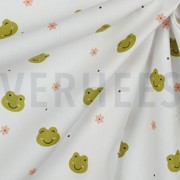 POPLIN GOTS FROGS WHITE (thumbnail) #3