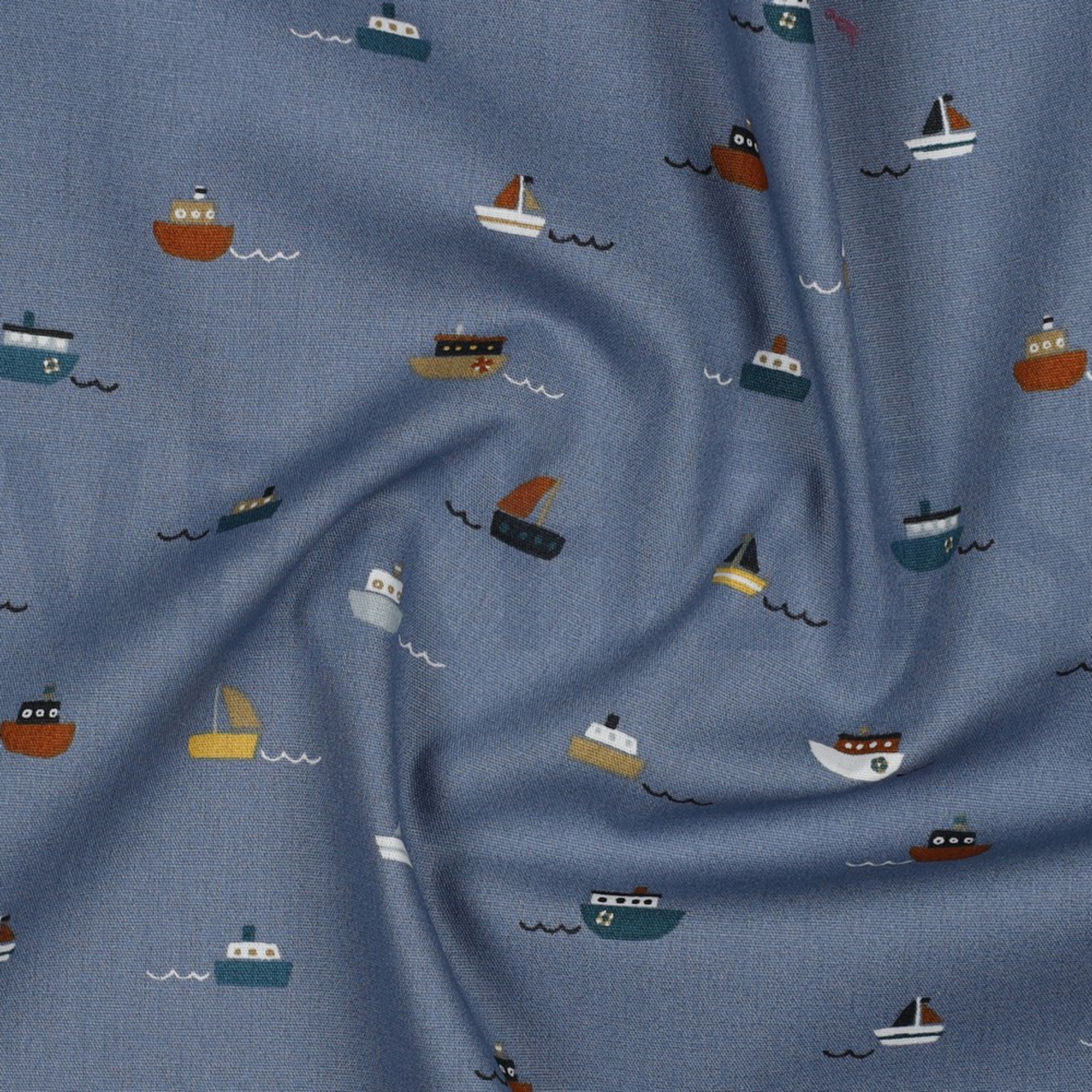 POPLIN GOTS BOATS BLUE SHADOW (high resolution) #3