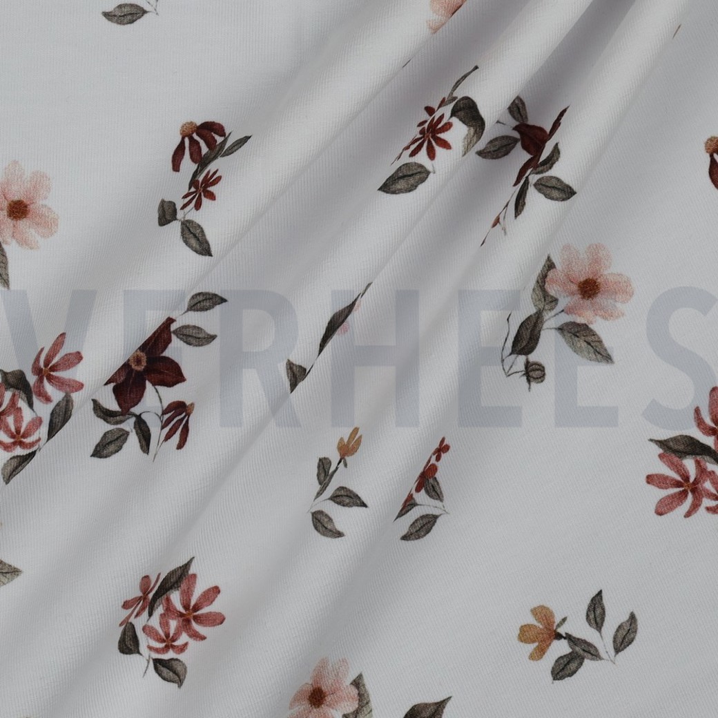 JERSEY DIGITAL GOTS FLOWERS WHITE #3