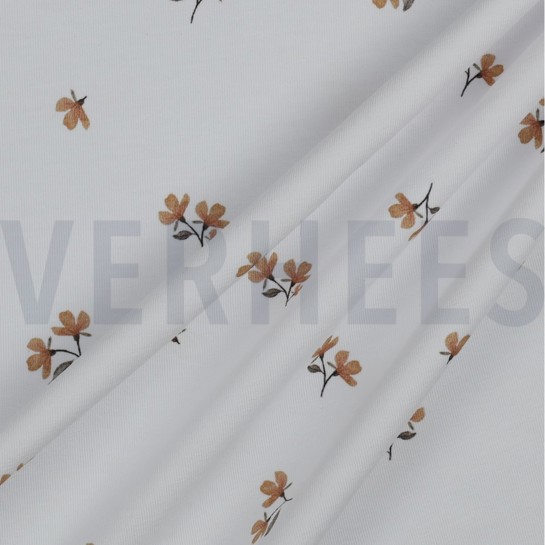 JERSEY DIGITAL GOTS BLUMEN WEISS #7