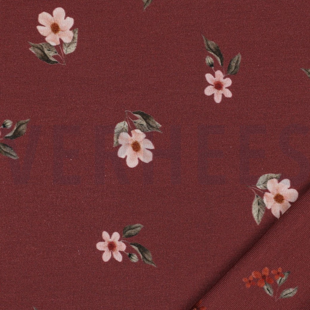 JERSEY DIGITAL GOTS FLOWERS ROUGE #3