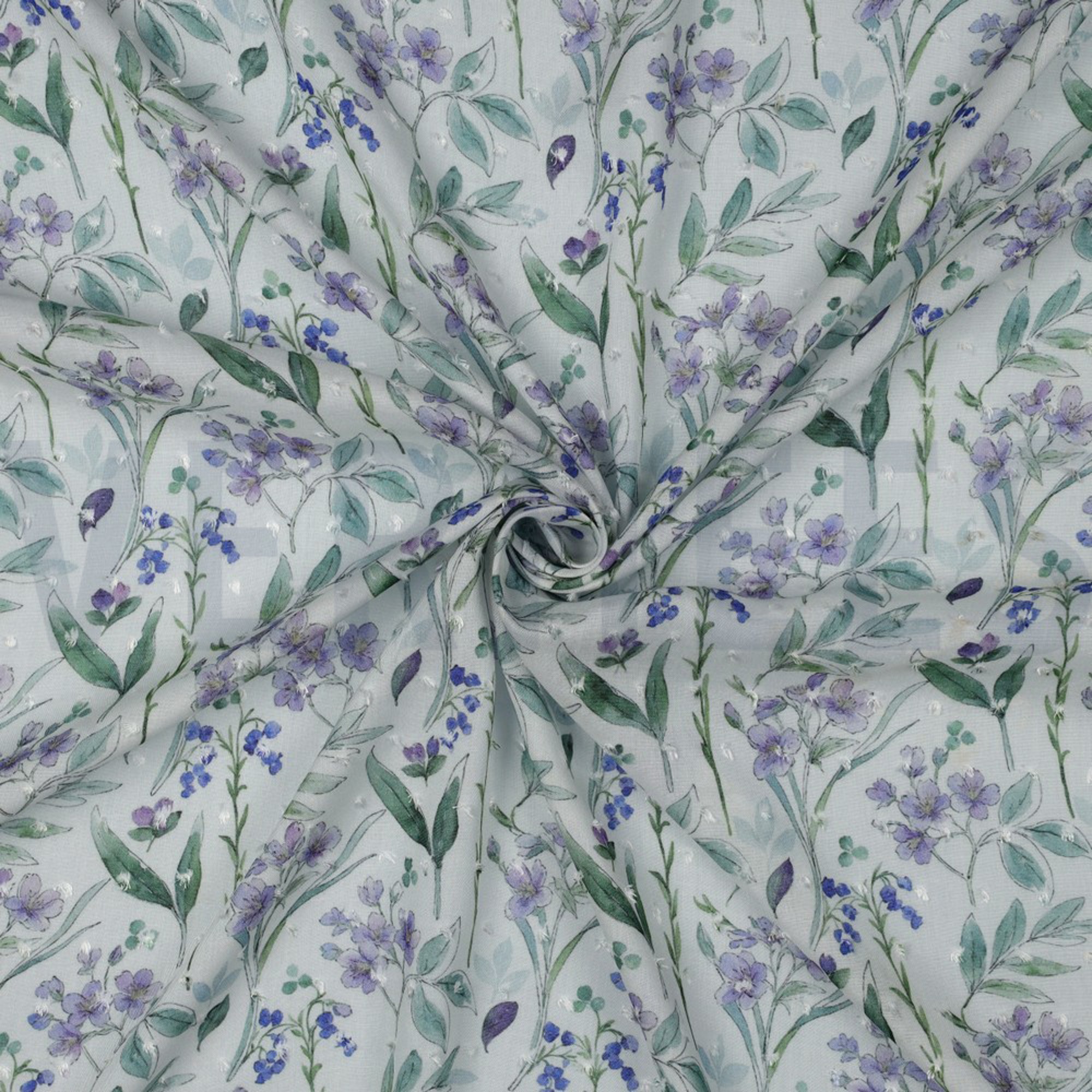 VISCOSE DOBBY DIGITAL FLOWERS WHITE (high resolution) #3