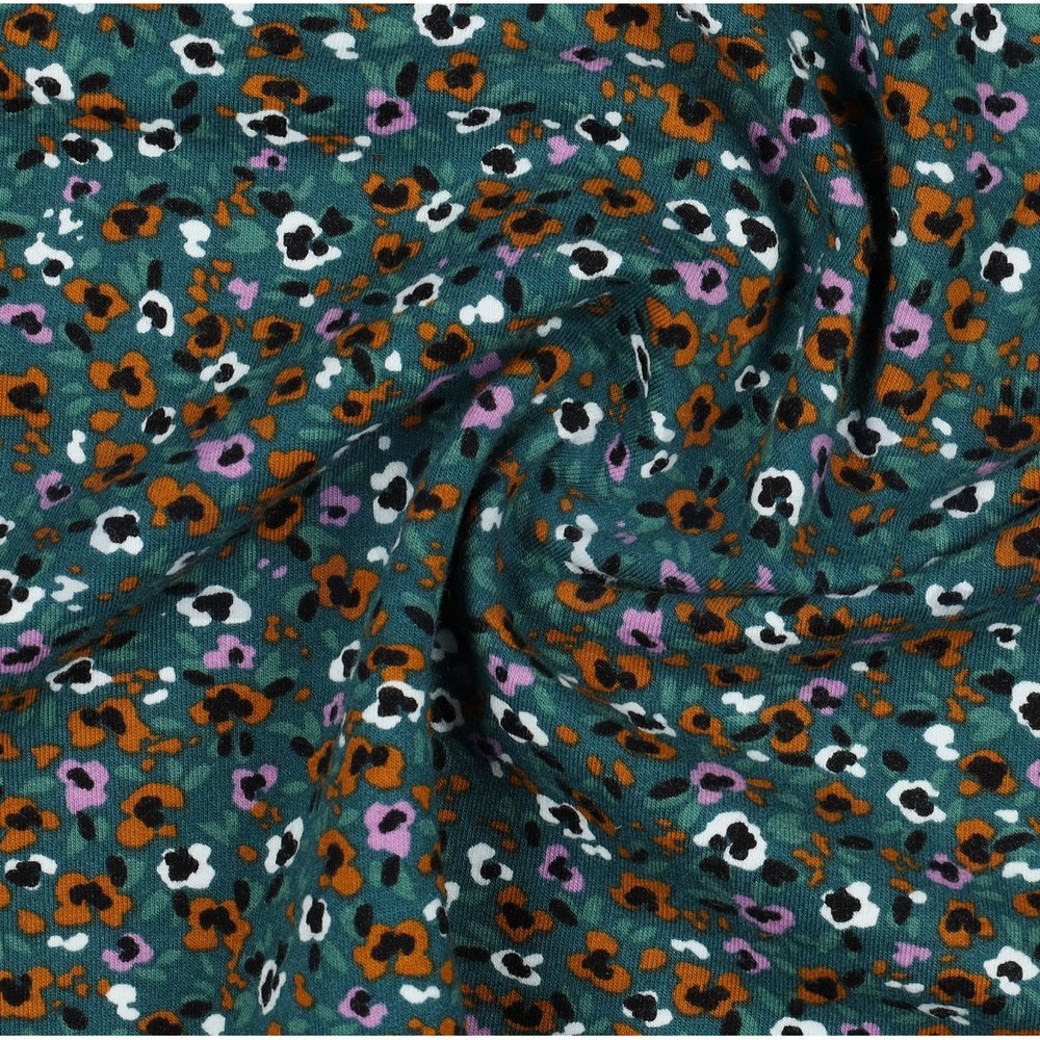 SOFT SWEAT SMALL FLOWERS PETROL #3
