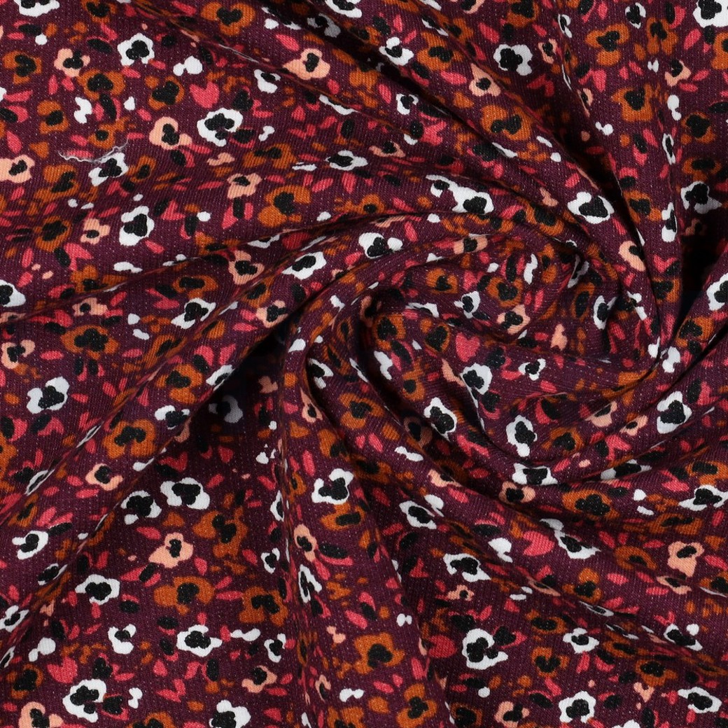 SOFT SWEAT SMALL FLOWERS AUBERGINE #3