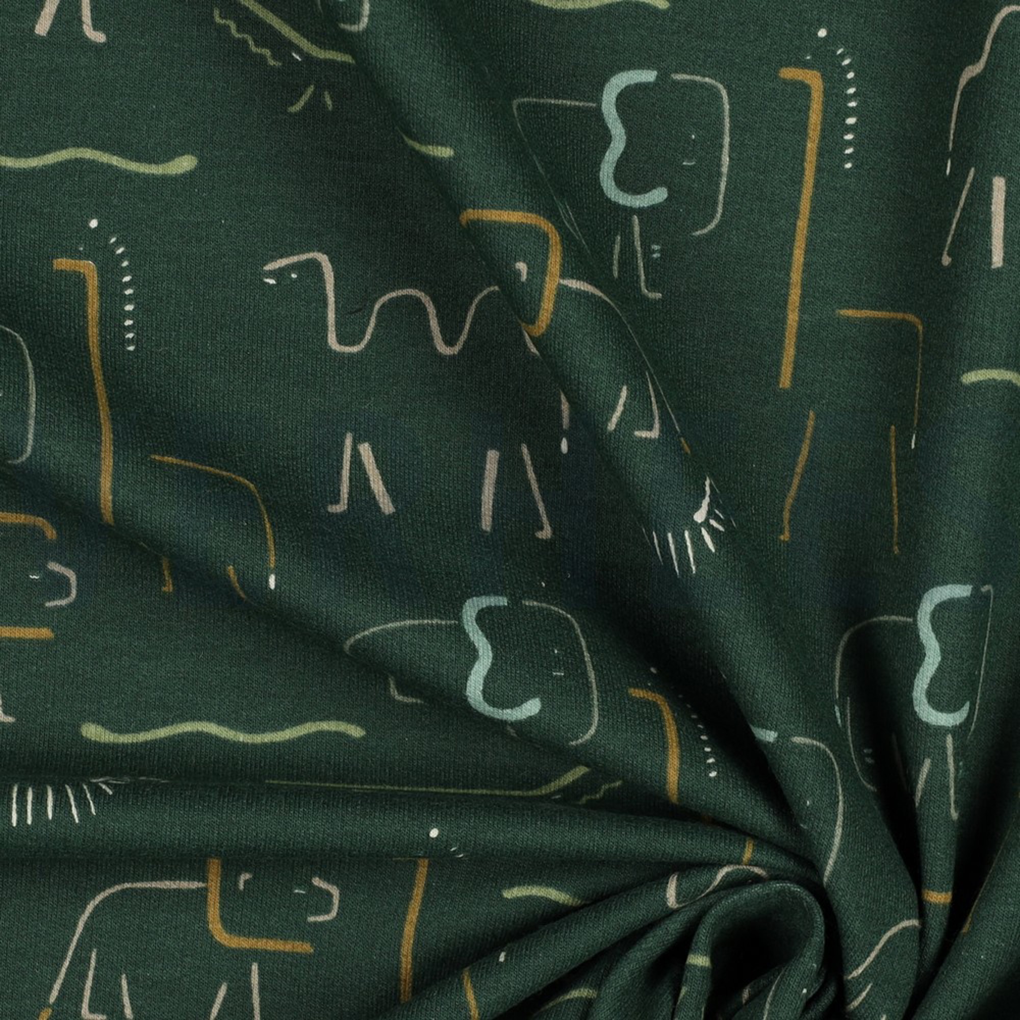 SOFT SWEAT SAFARI ANIMALS DARK GREEN (high resolution) #3