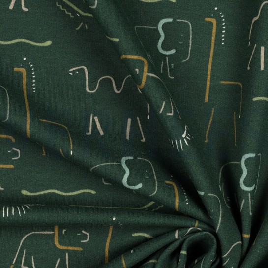 SOFT SWEAT SAFARI DIEREN DONKERGROEN #7