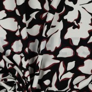 VISCOSE POPLIN STRETCH BIG FLOWERS BLACK (thumbnail) #3