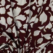 VISCOSE POPLIN STRETCH BIG FLOWERS BORDEAUX (thumbnail) #3