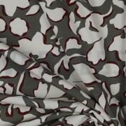 VISCOSE POPLIN STRETCH BIG FLOWERS TAUPE (thumbnail) #3