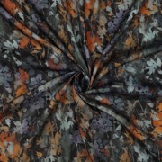 VISCOSE SATIN DIGITAL FLOWERS BLACK (thumbnail) #3